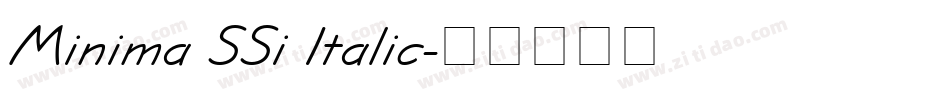 Minima SSi Italic字体转换